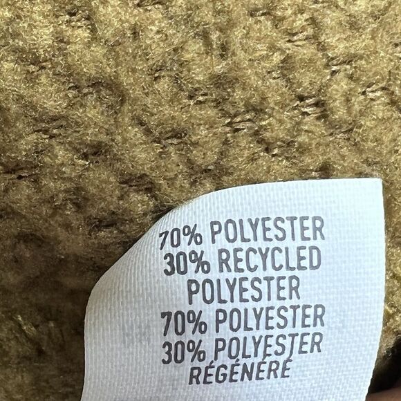 Aerie Jacket Womens Small Burnt Yellow Sherpa Teddy Quarter Zip Pullover Jacket - Picture 10 of 11